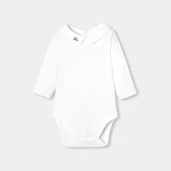 Jacadi Bodysuits|Baby boy bodysuit with collar Jacadi White