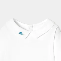 Jacadi Bodysuits|Baby boy bodysuit with collar Jacadi White
