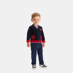 Jacadi Sweaters, Sweatshirts And Cardigans|Baby boy cardigan Navy/Red