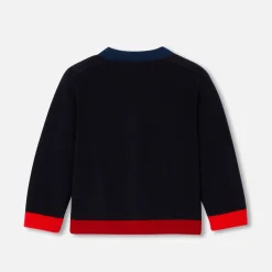 Jacadi Sweaters, Sweatshirts And Cardigans|Baby boy cardigan Navy/Red