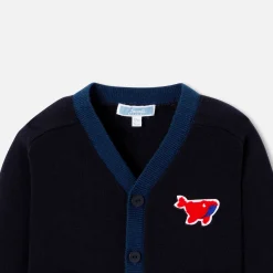 Jacadi Sweaters, Sweatshirts And Cardigans|Baby boy cardigan Navy/Red