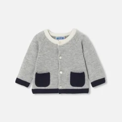 Jacadi Jumpers, Sweatshirts And Cardigans|Baby boy cardigan Grey/Multicolour