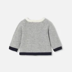 Jacadi Jumpers, Sweatshirts And Cardigans|Baby boy cardigan Grey/Multicolour