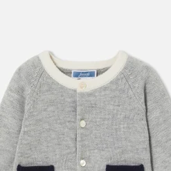 Jacadi Jumpers, Sweatshirts And Cardigans|Baby boy cardigan Grey/Multicolour