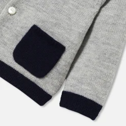 Jacadi Jumpers, Sweatshirts And Cardigans|Baby boy cardigan Grey/Multicolour
