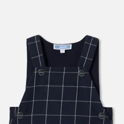 Jacadi Bloomers, Overalls And Sets|Baby boy checked overalls Navy/White