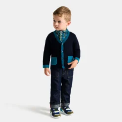 Jacadi Sweaters, Sweatshirts And Cardigans|Baby boy color block cardigan Jacadi Navy
