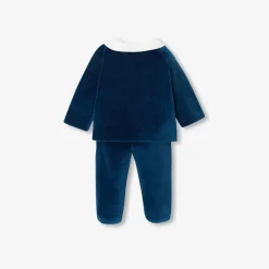 Jacadi Bloomers, Overalls And Sets|Baby boy comfort set in velvet Petrol blue
