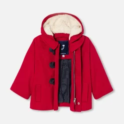 Jacadi Coats And Outerwear|Toddler Coats & Puffer Jackets|Baby boy duffle coat Dark Red