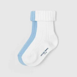 Jacadi Socks And Booties|Accessories|Baby boy duo of socks White/Blue