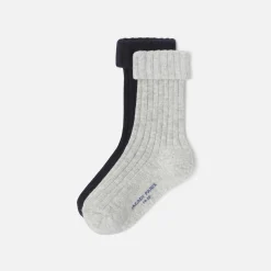 Jacadi Socks And Booties|Accessories|Baby boy duo of socks Navy/Grey