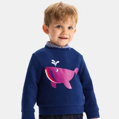Jacadi Sweaters, Sweatshirts And Cardigans|Baby boy fleece sweatshirt Dark Blue