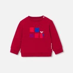 Jacadi Sweaters, Sweatshirts And Cardigans|Baby boy fleece sweatshirt Dark Red