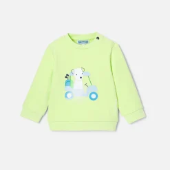 Jacadi Sweaters, Sweatshirts And Cardigans|Baby boy fleece sweatshirt Anise green