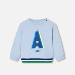 Jacadi Sweaters, Sweatshirts And Cardigans|Baby boy fleece sweatshirt Jacadi Light blue