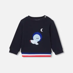 Jacadi Sweaters, Sweatshirts And Cardigans|Baby boy fleece sweatshirt Jacadi Navy