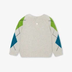Jacadi Sweaters, Sweatshirts And Cardigans|Baby boy jacquard sweater Heather Beige