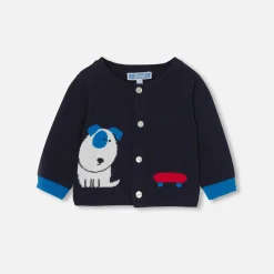 Jacadi Jumpers, Sweatshirts And Cardigans|Baby boy jersey cardigan Navy/Multicolour
