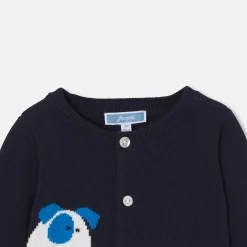 Jacadi Jumpers, Sweatshirts And Cardigans|Baby boy jersey cardigan Navy/Multicolour