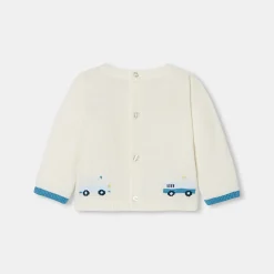 Jacadi Jumpers, Sweatshirts And Cardigans|Baby boy jersey jumper Soft White/Multicolour