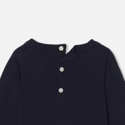 Jacadi Bloomers, Overalls And Sets|Baby boy knitted jumpsuit Navy/Multicolour