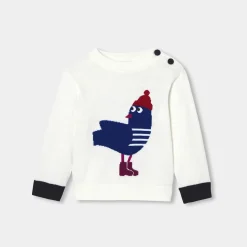 Jacadi Sweaters, Sweatshirts And Cardigans|Baby boy knitted sweater Jacadi soft white