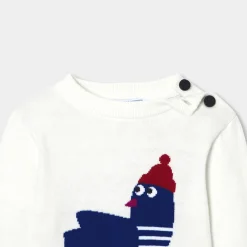 Jacadi Sweaters, Sweatshirts And Cardigans|Baby boy knitted sweater Jacadi soft white