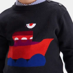 Jacadi Sweaters, Sweatshirts And Cardigans|Baby boy knitted sweater Jacadi Navy