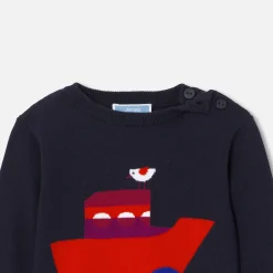 Jacadi Sweaters, Sweatshirts And Cardigans|Baby boy knitted sweater Jacadi Navy