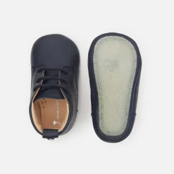 Jacadi Slippers|Soft Leather Slippers|Baby boy leather slippers Jacadi Navy