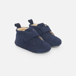 Jacadi Slippers|Soft Leather Slippers|Baby boy leather slippers Blue