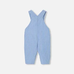 Jacadi Bloomers, Overalls And Sets|Baby boy overalls in poplin White/Blue