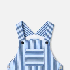 Jacadi Bloomers, Overalls And Sets|Baby boy overalls in poplin White/Blue