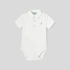 Jacadi Bodysuits|Baby boy Oxford collar bodysuit Jacadi White