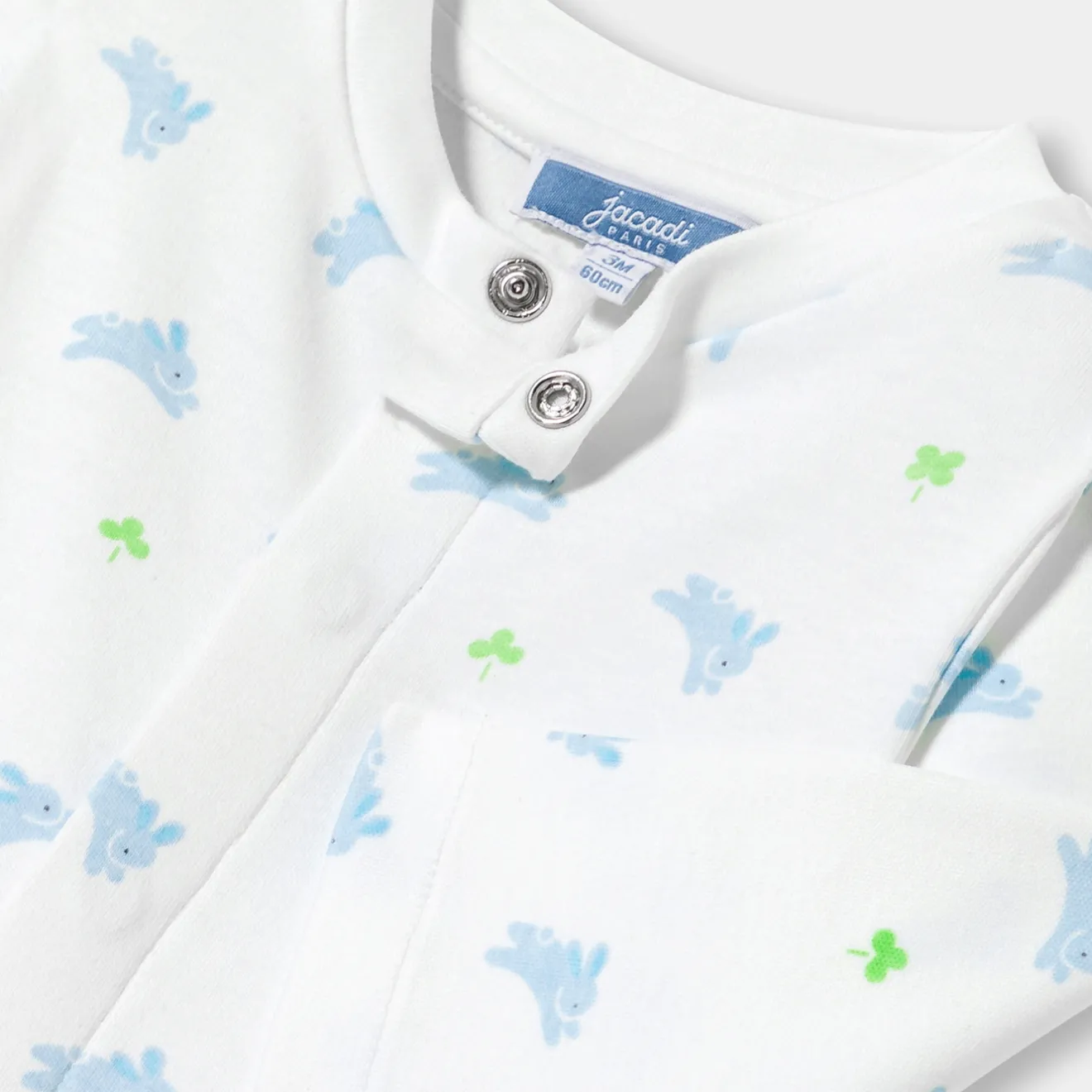 Jacadi Pajamas|Baby boy pajamas in interlock White/Multicolour