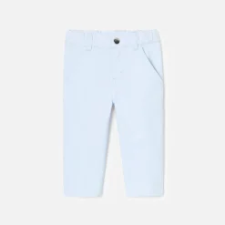 Jacadi Pants And Shorts|Baby boy pants in twill Pale blue