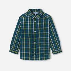 Jacadi Shirts|Baby boy plaid shirt Navy/Multicolour