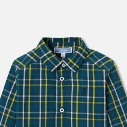 Jacadi Shirts|Baby boy plaid shirt Navy/Multicolour
