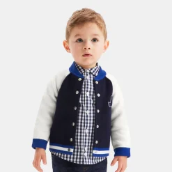 Jacadi Shirts|Baby boy plaid shirt White/Navy