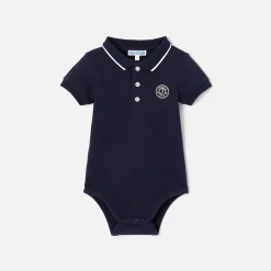 Jacadi Bodysuits|Baby boy polo bodysuit Midnight blue