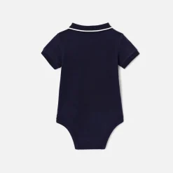 Jacadi Bodysuits|Baby boy polo bodysuit Midnight blue
