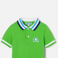 Jacadi Polos And T-Shirts|Baby boy polo shirt in cotton piqué Grass green