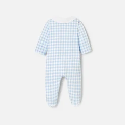 Jacadi Pajamas|Baby boy pyjamas in interlock White/Blue