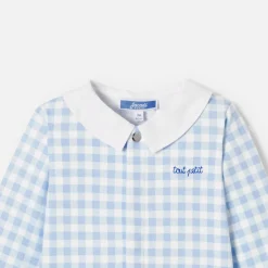 Jacadi Pajamas|Baby boy pyjamas in interlock White/Blue