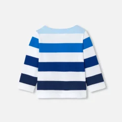 Jacadi Polos And T-Shirts|Baby boy sailor tee White/Navy