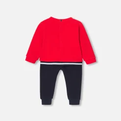 Jacadi Bloomers, Overalls And Onesies|Baby boy set Red/Navy