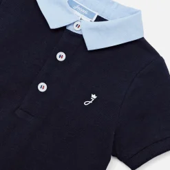 Jacadi Polos And T-Shirts|Baby boy short-sleeve polo shirt Jacadi Navy