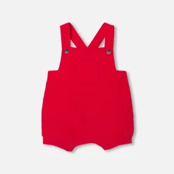 Jacadi Bloomers, Overalls And Sets|Baby boy short velvet overalls Tomato red