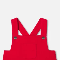 Jacadi Bloomers, Overalls And Sets|Baby boy short velvet overalls Tomato red