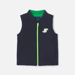 Jacadi Coats And Outerwear|Toddler Coats & Puffer Jackets|Baby boy sleeveless jacket Navy/Green
